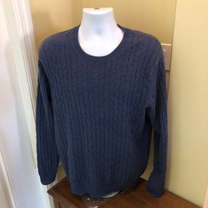 Daniel Bishop Blue 100% Cashmere crew neck XL